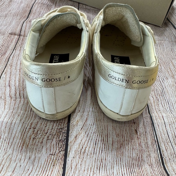 Golden Goose Superstar Sneakers in White and Beige - Picture 5 of 13